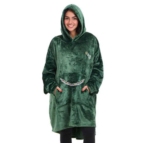 Snuggs Blanket Hoodie Dark Green مدفع رمضان